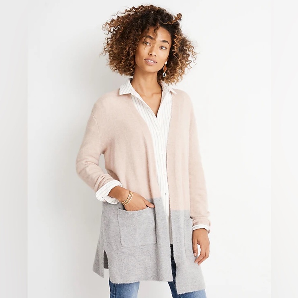 Madewell Tan and Gray Women's Cardigan